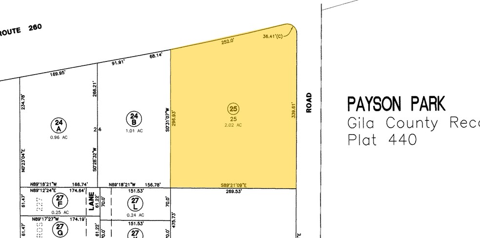 903 E State Highway 260, Payson, AZ à vendre - Plan cadastral - Image 1 de 1