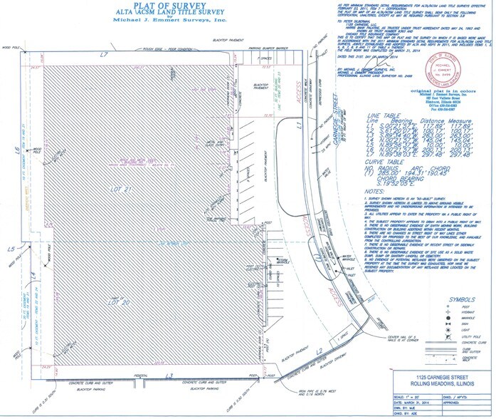 1125 Carnegie St, Rolling Meadows, IL à louer - Plan cadastral - Image 2 de 8
