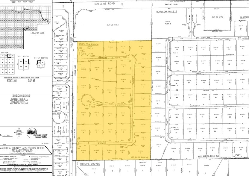 SE Baseline Rd & 28th St, Phoenix, AZ à vendre - Plan cadastral - Image 1 de 3