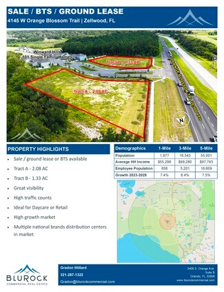 Plus de détails pour 4145 W Orange Blossom Trl, Apopka, FL - Terrain à louer