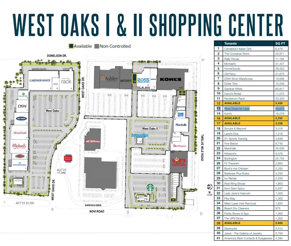 43455-43825 W Oaks Dr, Novi, MI for lease Floor Plan- Image 1 of 1