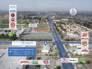 1905 S Garey Ave, Pomona, CA - AERIAL  map view
