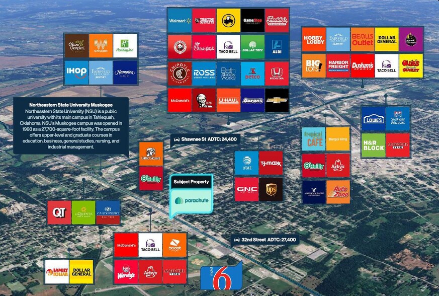 219 S 32nd St, Muskogee, OK à vendre - Aérien - Image 2 de 2