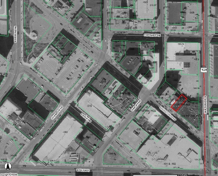 52-54 Monroe Center St NW, Grand Rapids, MI for lease - Aerial - Image 2 of 5