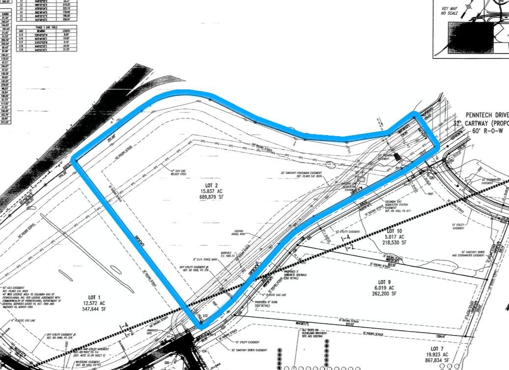 PennTech Dr Lot 2, Bellefonte, PA à vendre Plan de site- Image 1 de 7
