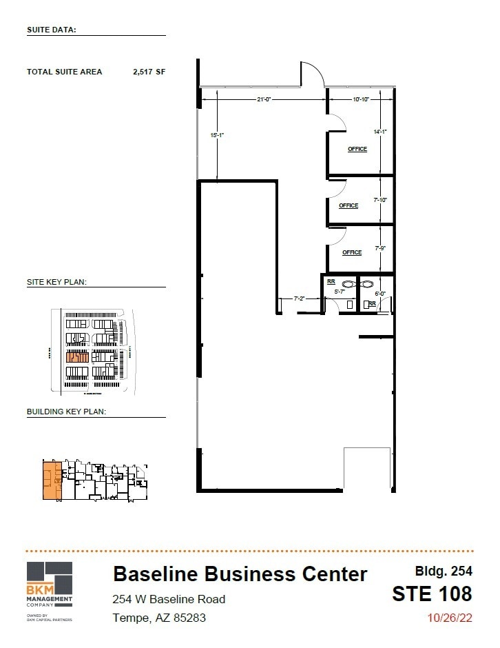 5024 S Ash Ave, Tempe, AZ for lease Floor Plan- Image 1 of 9