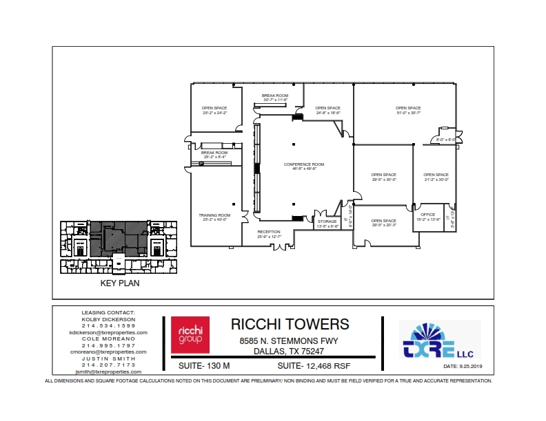 8585 N Stemmons Fwy, Dallas, TX à louer Plan d  tage- Image 1 de 1