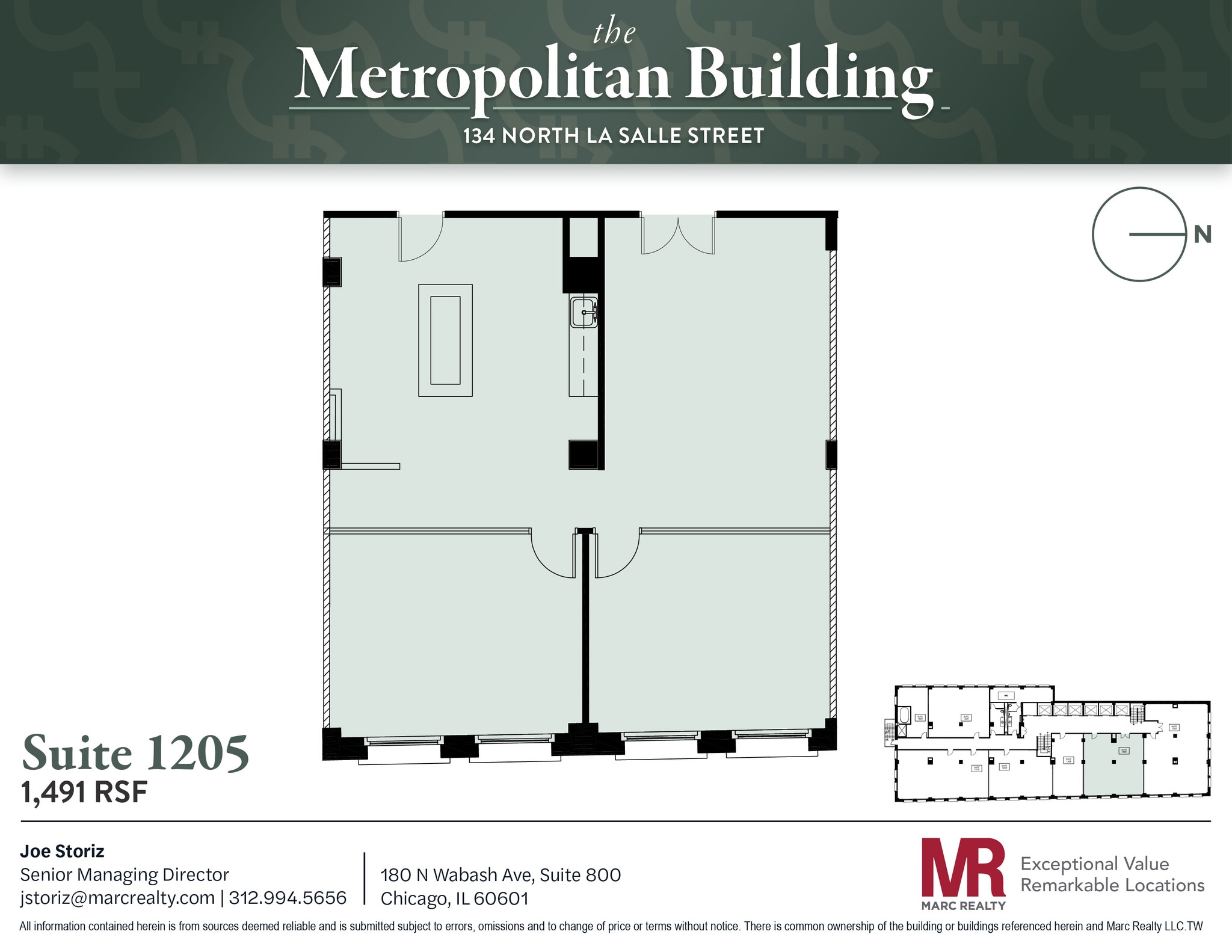 134 N LaSalle St, Chicago, IL à louer Plan d’étage- Image 1 de 1