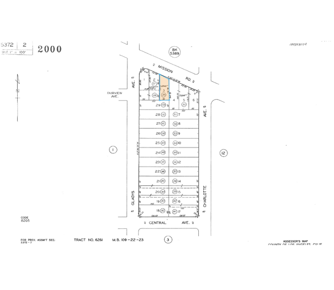 844 E Mission, San Gabriel, CA à vendre - Plan cadastral - Image 1 de 1