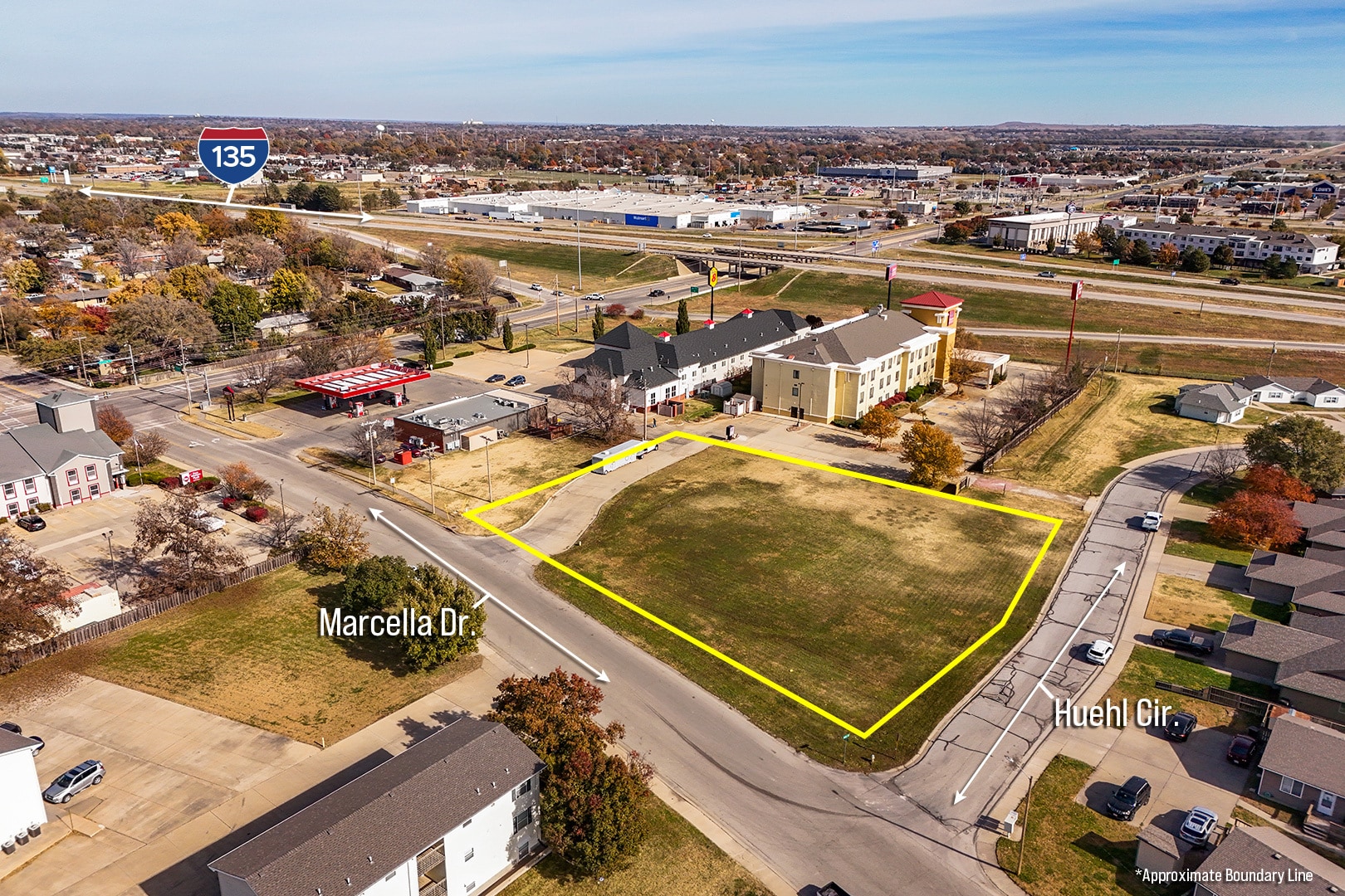 1+/- Acre on Marcella & Huehl, Salina, KS for sale Primary Photo- Image 1 of 16