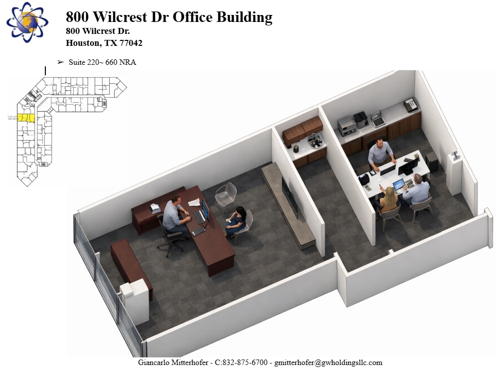 800 Wilcrest Dr, Houston, TX à louer Photo intérieure- Image 1 de 1