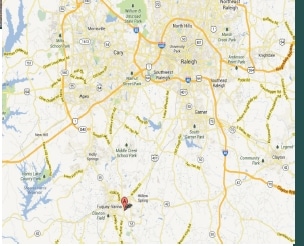 8009-8013 Purfoy Rd, Fuquay Varina, NC for lease - Aerial - Image 2 of 6