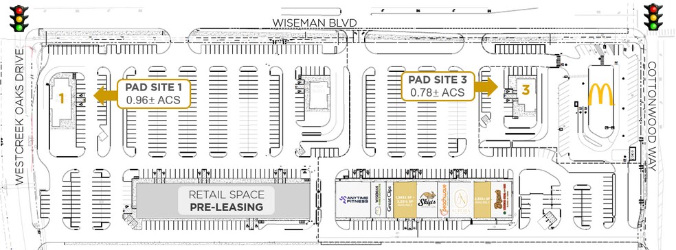 Wiseman Blvd & Cottonwood Way, San Antonio, TX à louer - Plan de site - Image 3 de 4
