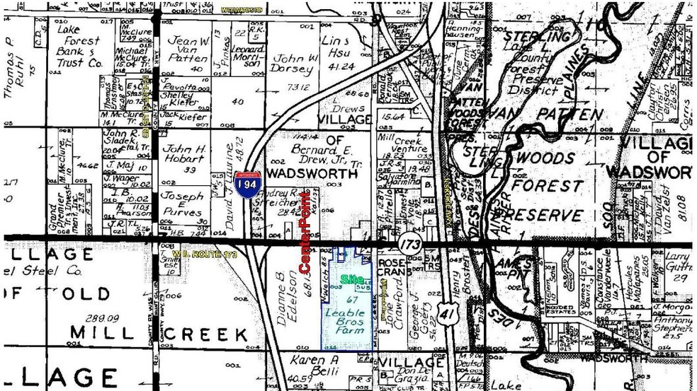 SWC Mill Rd & Route 173, Wadsworth, IL à vendre - Plan cadastral - Image 3 de 4