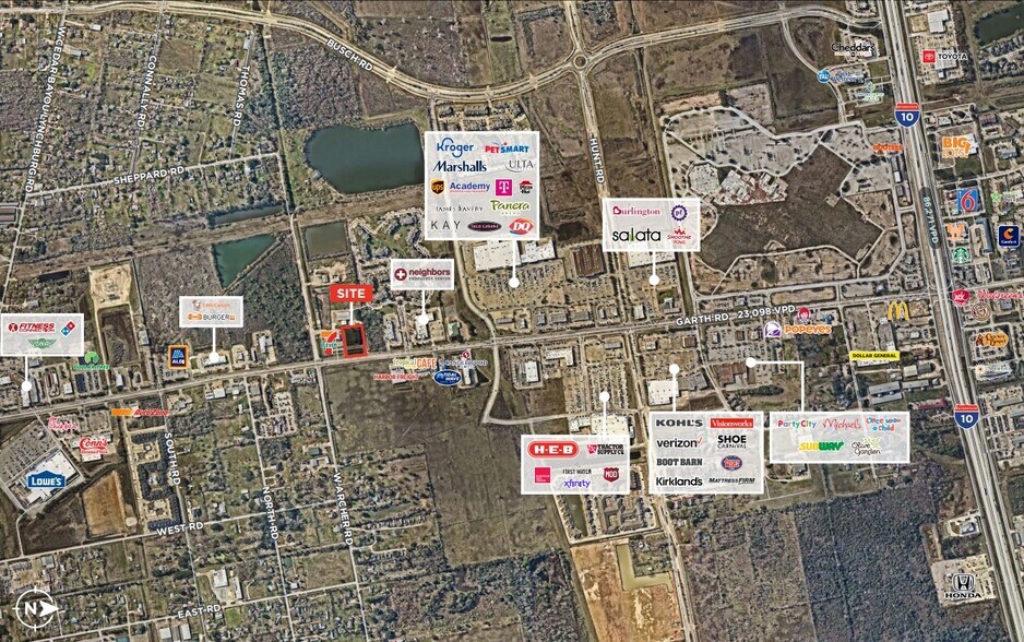 Garth Rd & W Archer Rd, Baytown, TX à vendre - Aérien - Image 2 de 2