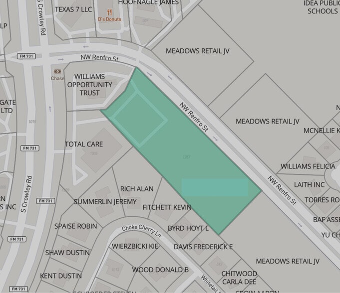 1267 NW Renfro St, Burleson, TX à vendre - Plan cadastral - Image 2 de 3