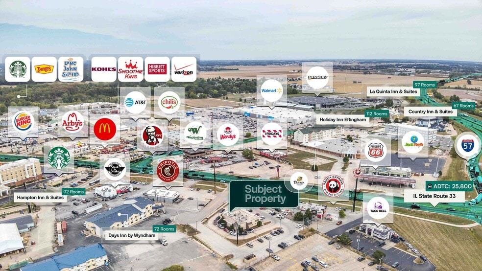 1601 Damron Ct, Effingham, IL à vendre - Aérien - Image 2 de 2