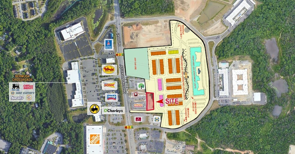 12141 Jefferson Davis Hwy, Chester, VA à vendre - Aérien - Image 2 de 3