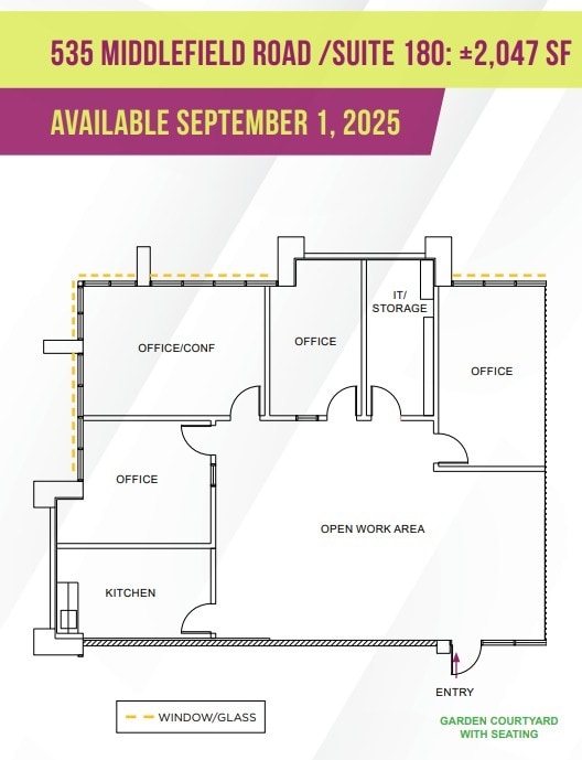 525 Middlefield Rd, Menlo Park, CA for lease Floor Plan- Image 1 of 1