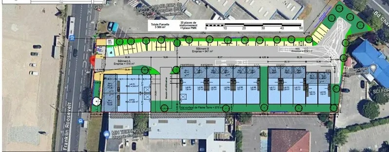 201 Avenue Franklin Roosevelt, Décines-Charpieu à louer - Plan de site - Image 3 de 3