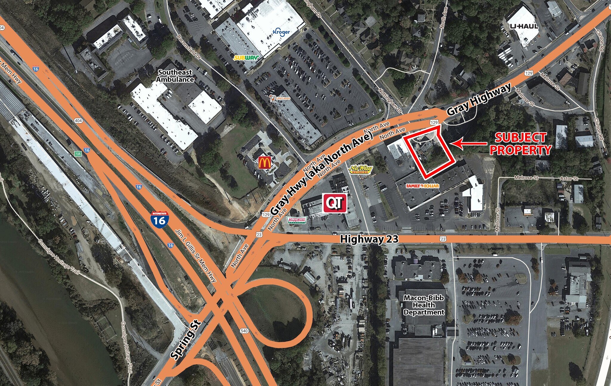 705 Gray Hwy, Macon-Bibb, GA à vendre Aérien- Image 1 de 3