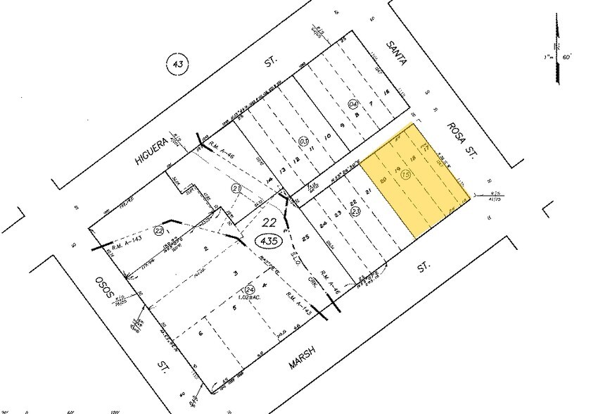 1135 Santa Rosa St, San Luis Obispo, CA à louer - Plan cadastral - Image 2 de 2