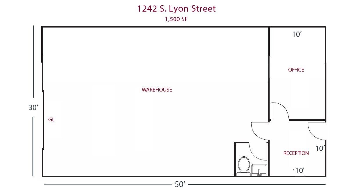 1233-1255 S Wright St, Santa Ana, CA à louer Plan d’étage- Image 1 de 1