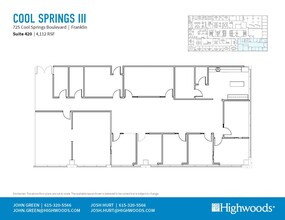 725 Cool Springs Blvd, Franklin, TN à louer Plan d’étage- Image 1 de 1