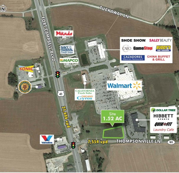 14800 Fort Campbell Blvd, Oak Grove, KY for lease - Aerial - Image 1 of 2