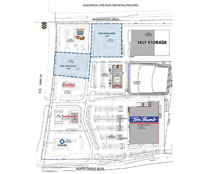 NEC Hwy 77 & N Grove Blvd, Waxahachie, TX for lease - Building Photo - Image 2 of 4