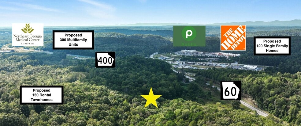 0 S Chestatee st, Dahlonega, GA for sale - Aerial - Image 2 of 5