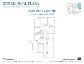 2301 S Clear Creek Rd, Killeen, TX à louer Plan d’étage- Image 1 de 1