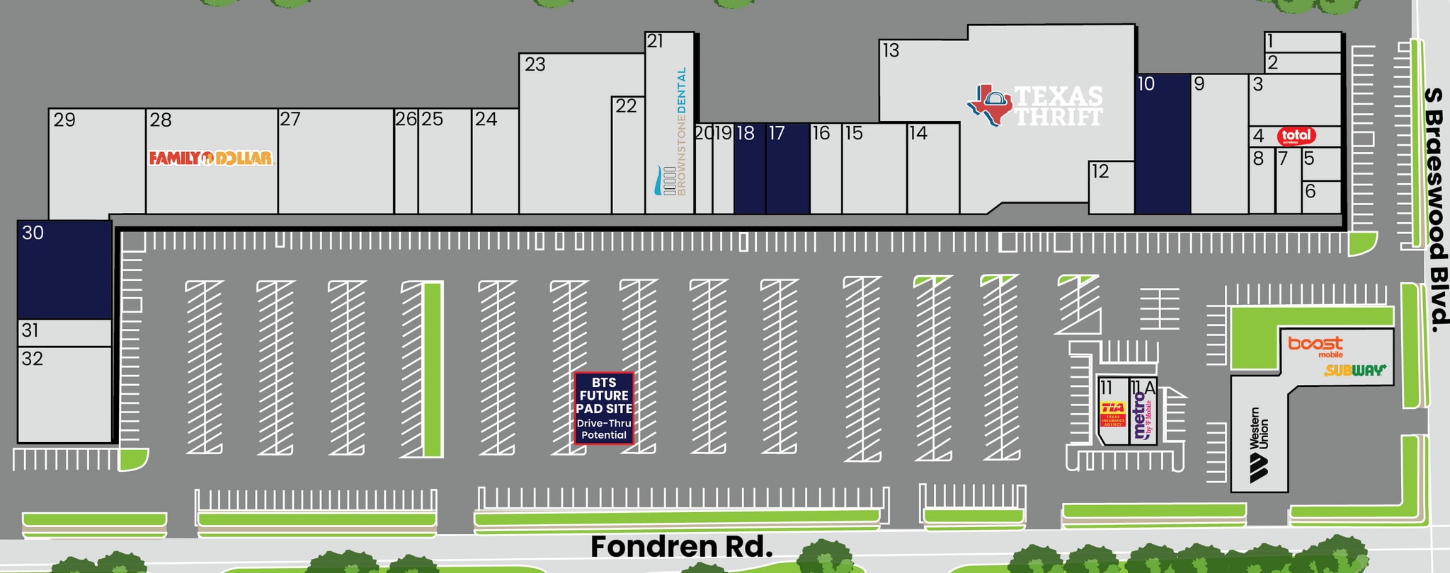 9700-9950 Fondren Rd, Houston, TX à louer Plan de site- Image 1 de 1