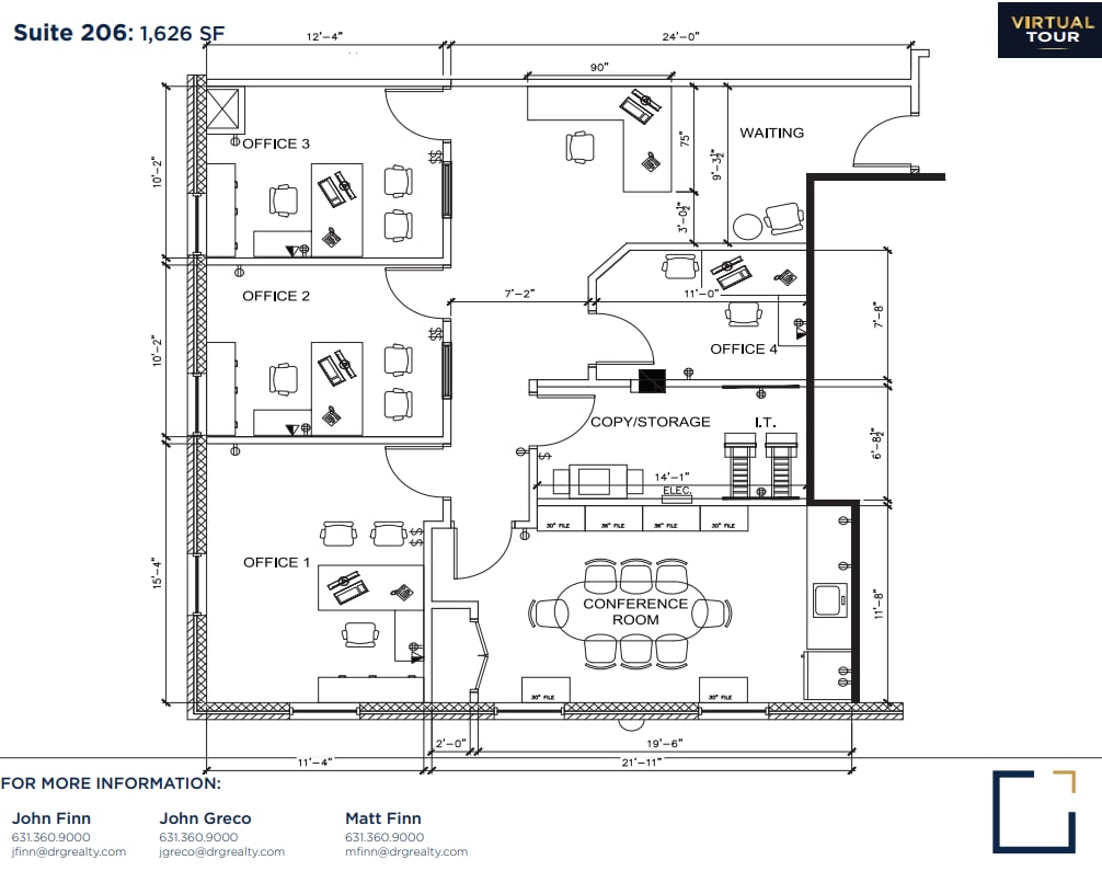 180 E Main St, Smithtown, NY à louer Plan d’étage- Image 1 de 1