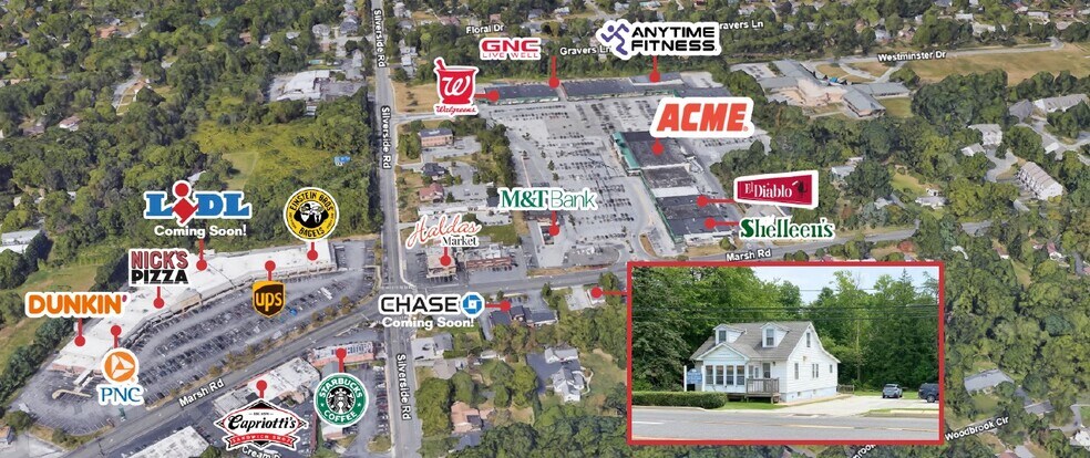 1809 Marsh Rd, Wilmington, DE à vendre - Aérien - Image 1 de 3