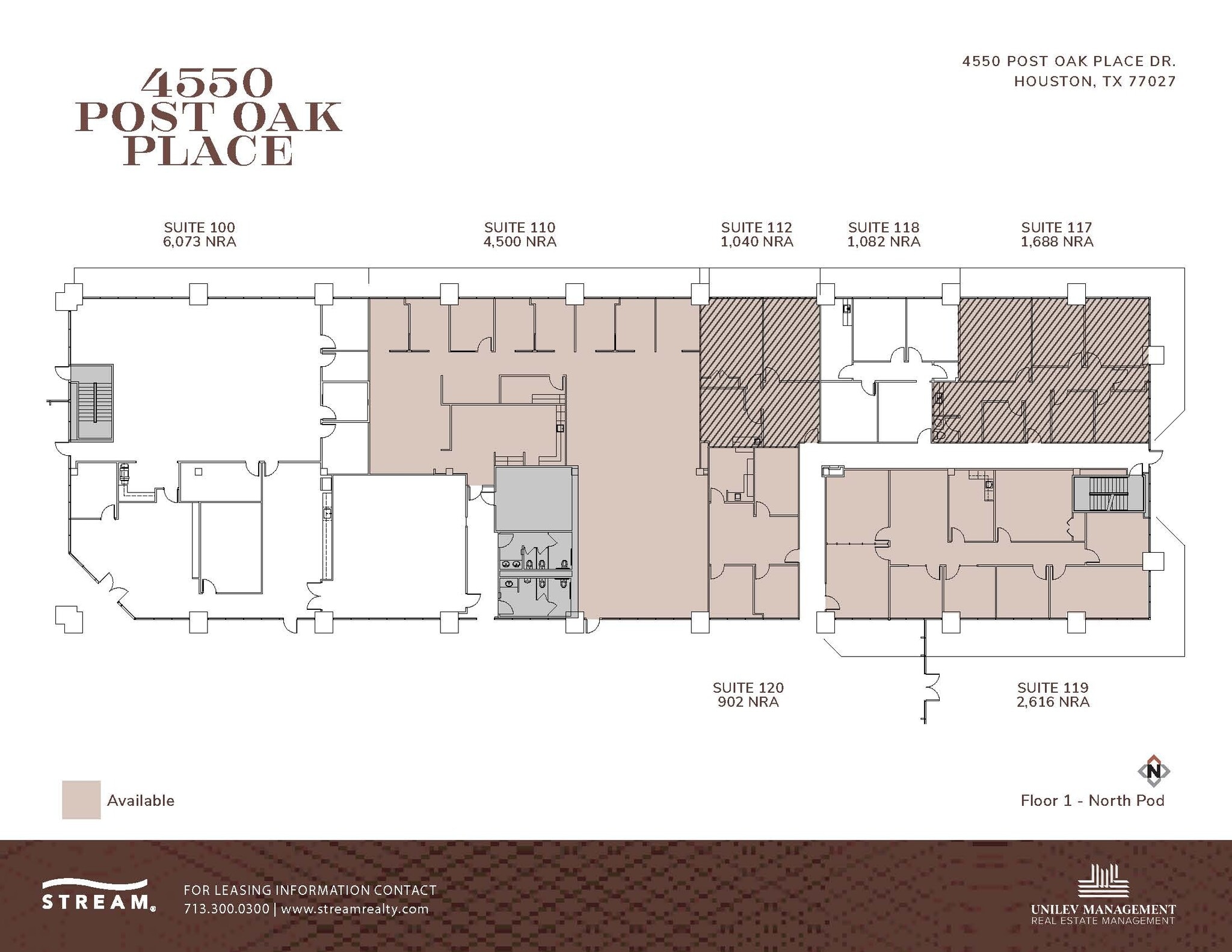 4550 Post Oak Place Dr, Houston, TX à louer Plan d’étage- Image 1 de 1
