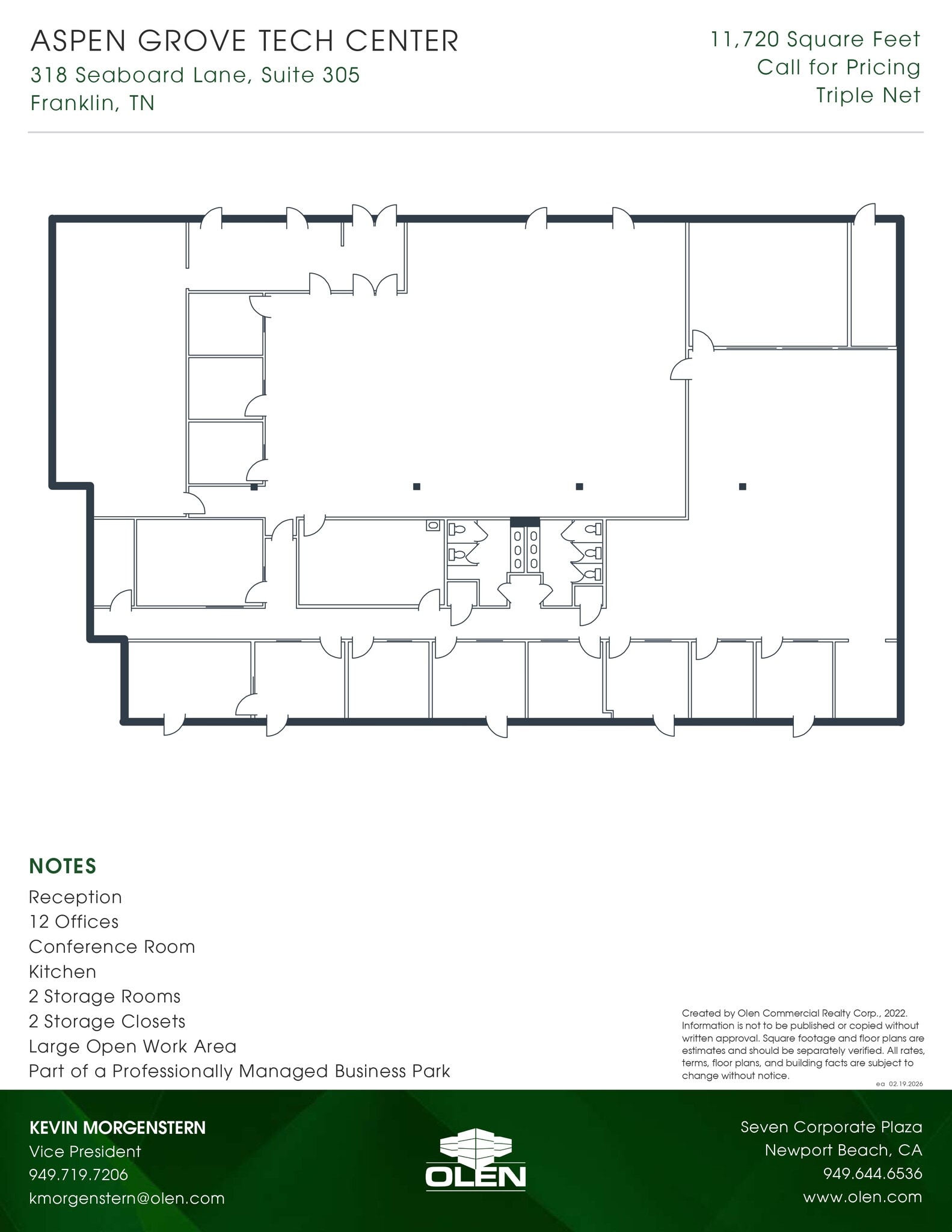 318 Seaboard Ln, Franklin, TN for lease Floor Plan- Image 1 of 1