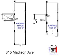 315 Madison Ave, New York, NY à louer Plan d’étage- Image 1 de 1