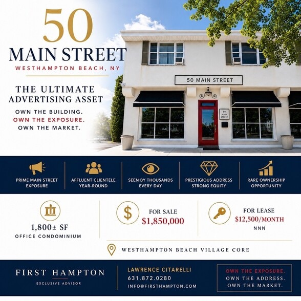50 Main St, Westhampton Beach, NY à vendre - Photo du bâtiment - Image 1 de 13