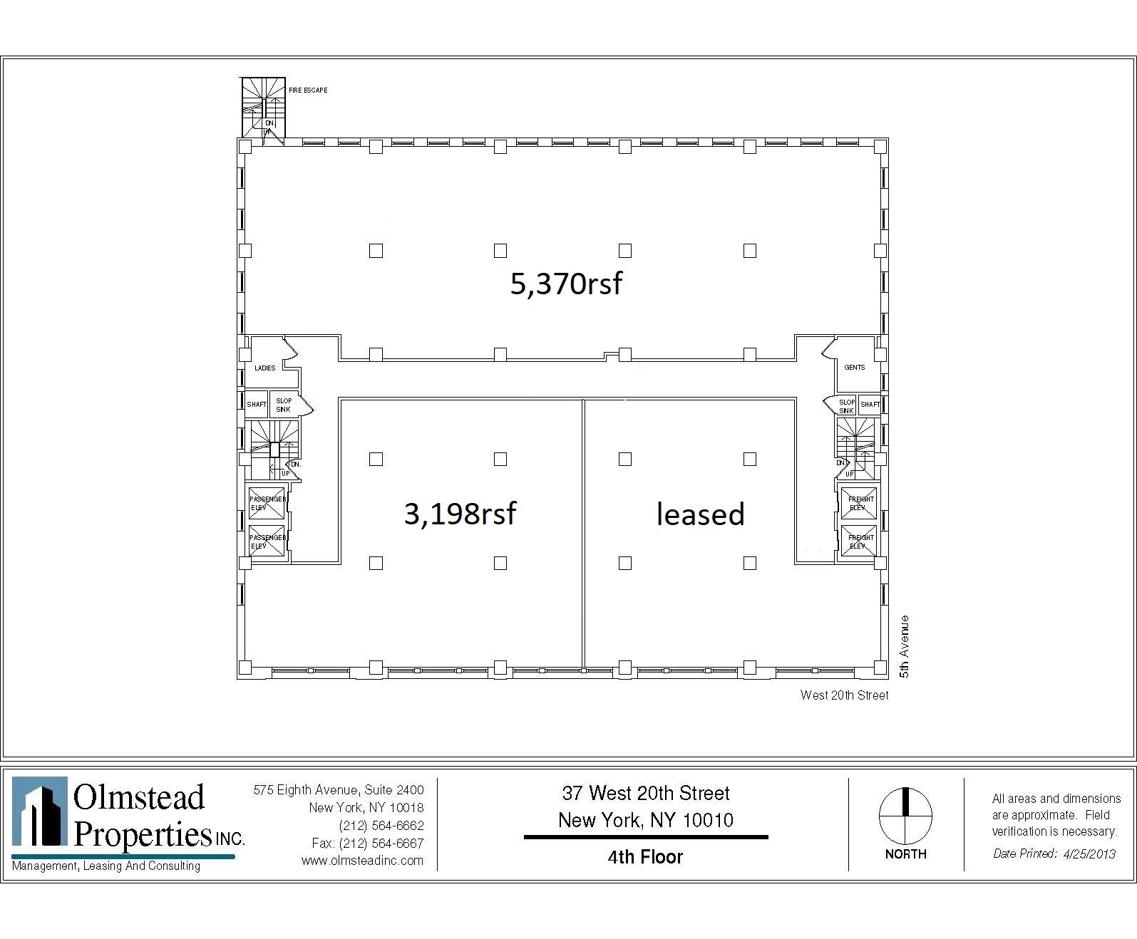 37 W 20th St, New York, NY à louer Plan d  tage- Image 1 de 2