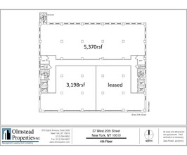 37 W 20th St, New York, NY à louer Plan d  tage- Image 1 de 2