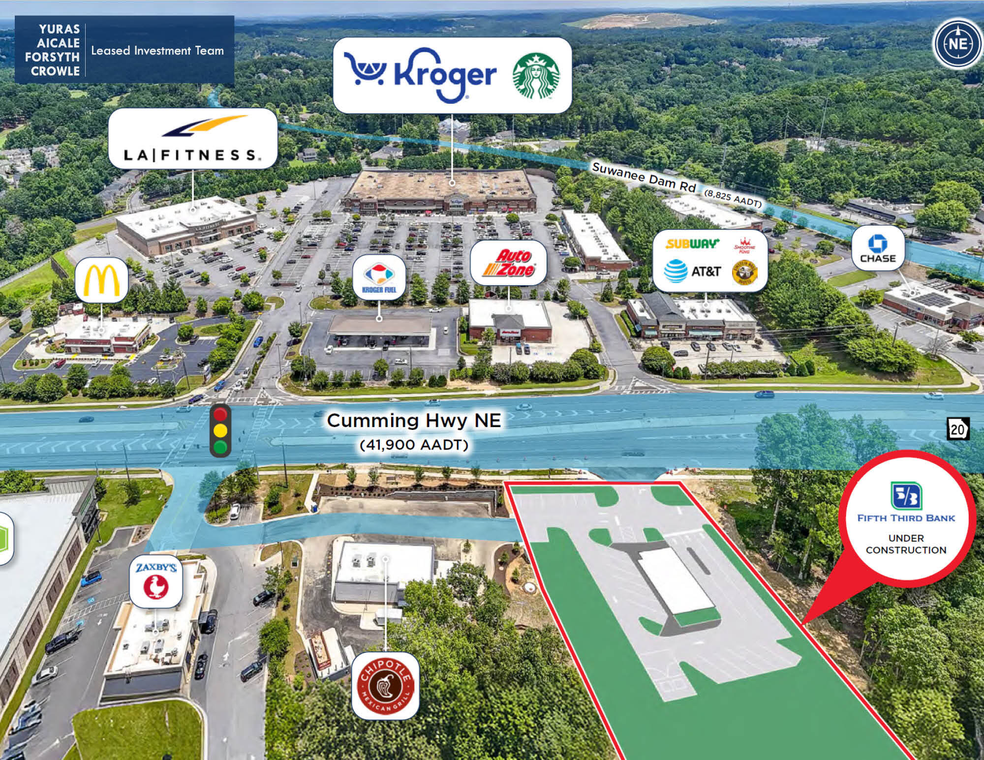 5952 Cumming Hwy NE, Sugar Hill, GA for sale Aerial- Image 1 of 7