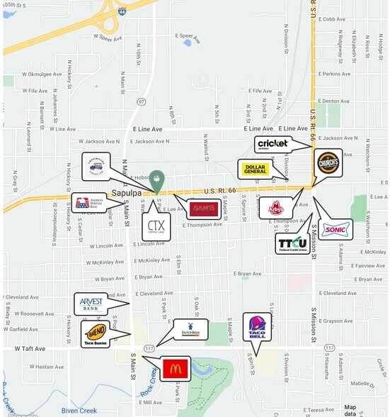 126 E Dewey Ave, Sapulpa, OK à vendre - Photo du bâtiment - Image 2 de 6