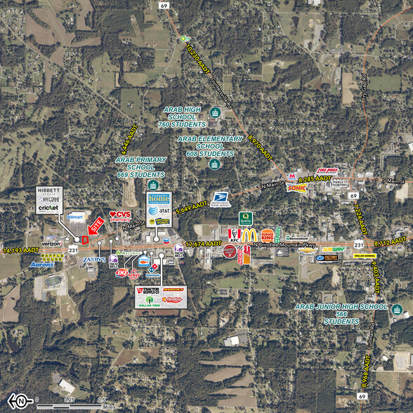 N Brindlee Mountain Road, Arab, AL for sale - Aerial - Image 1 of 2