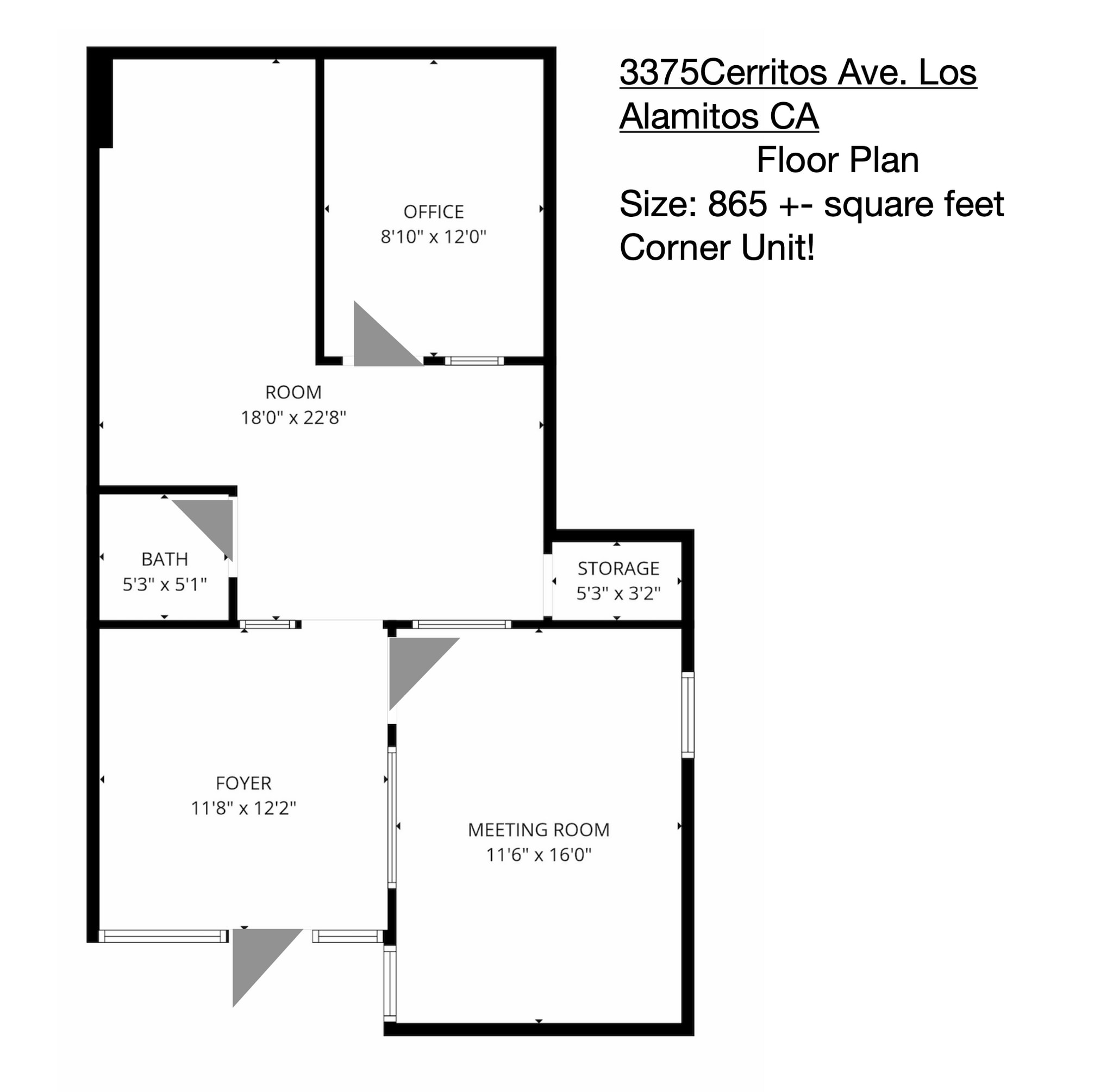 3341-3363 Cerritos Ave, Los Alamitos, CA for lease Floor Plan- Image 1 of 1