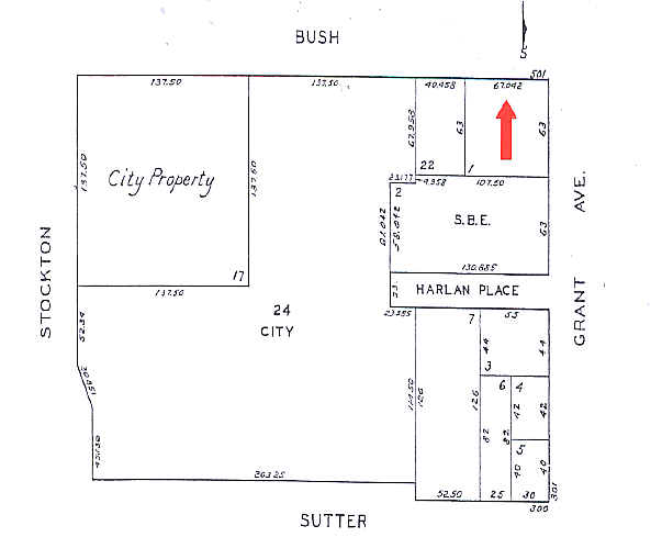 347-363 Grant Ave, San Francisco, CA à louer - Plan cadastral - Image 2 de 4