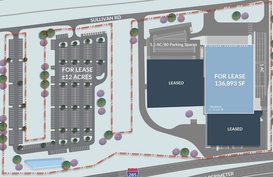 2856 Sullivan Rd, College Park, GA à louer - Plan de site - Image 3 de 3
