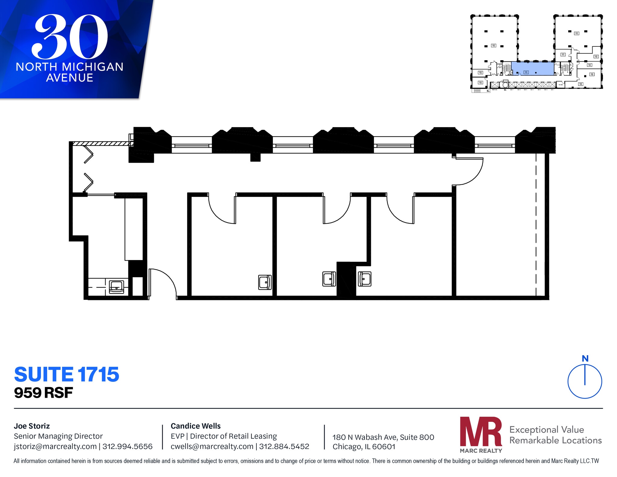 30 N Michigan Ave, Chicago, IL for lease Floor Plan- Image 1 of 8