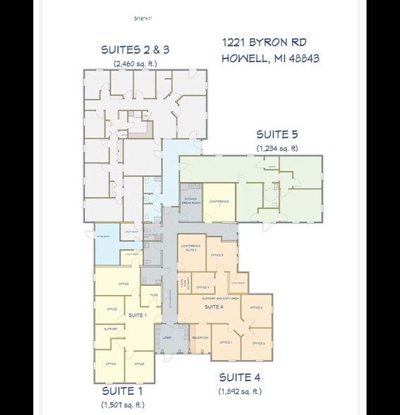1221 Byron Rd, Howell, MI à louer - Plan d’étage - Image 2 de 18