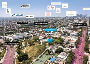 666 N Robertson Blvd, West Hollywood, CA - AERIAL  map view